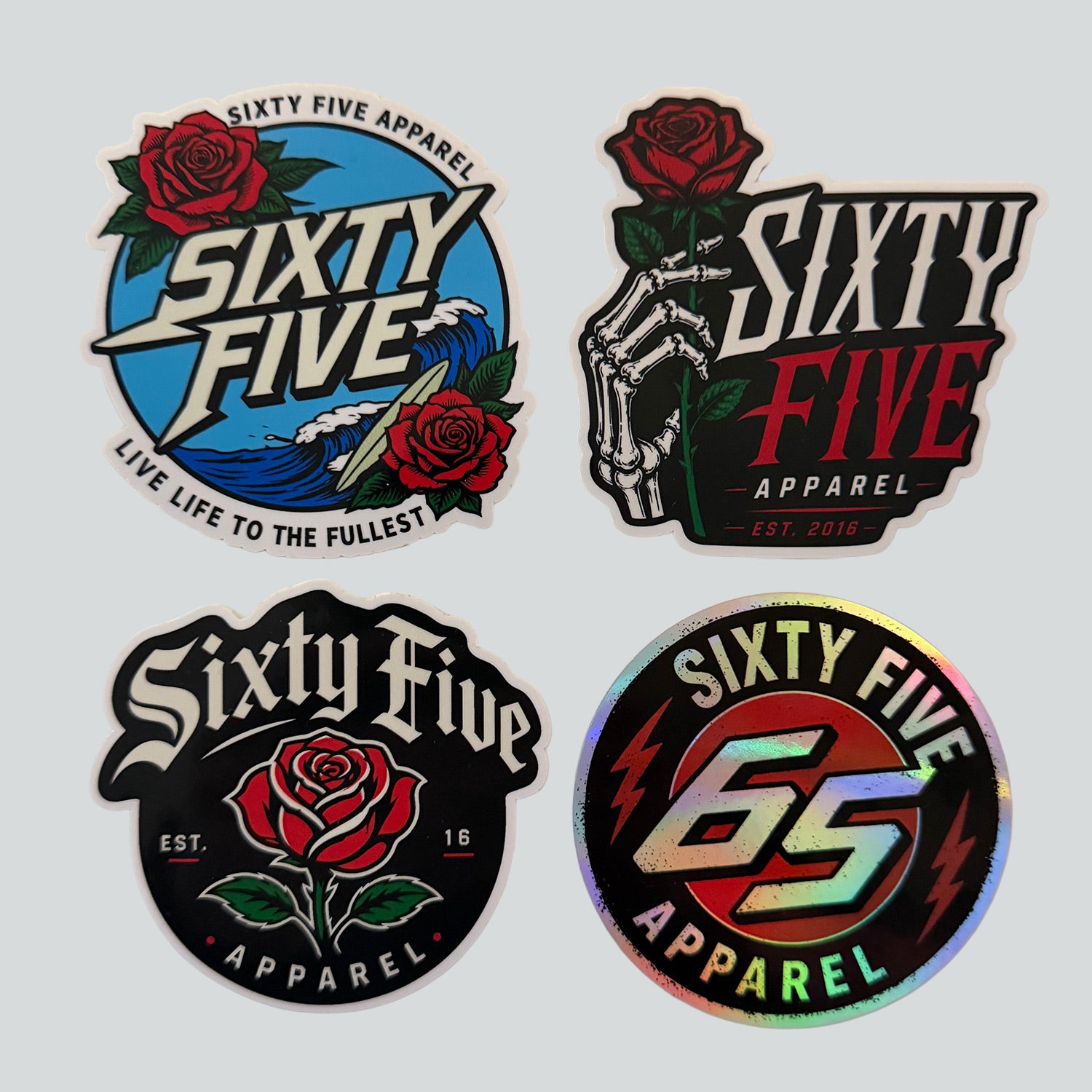 Sixty Five Sticker 4 pack