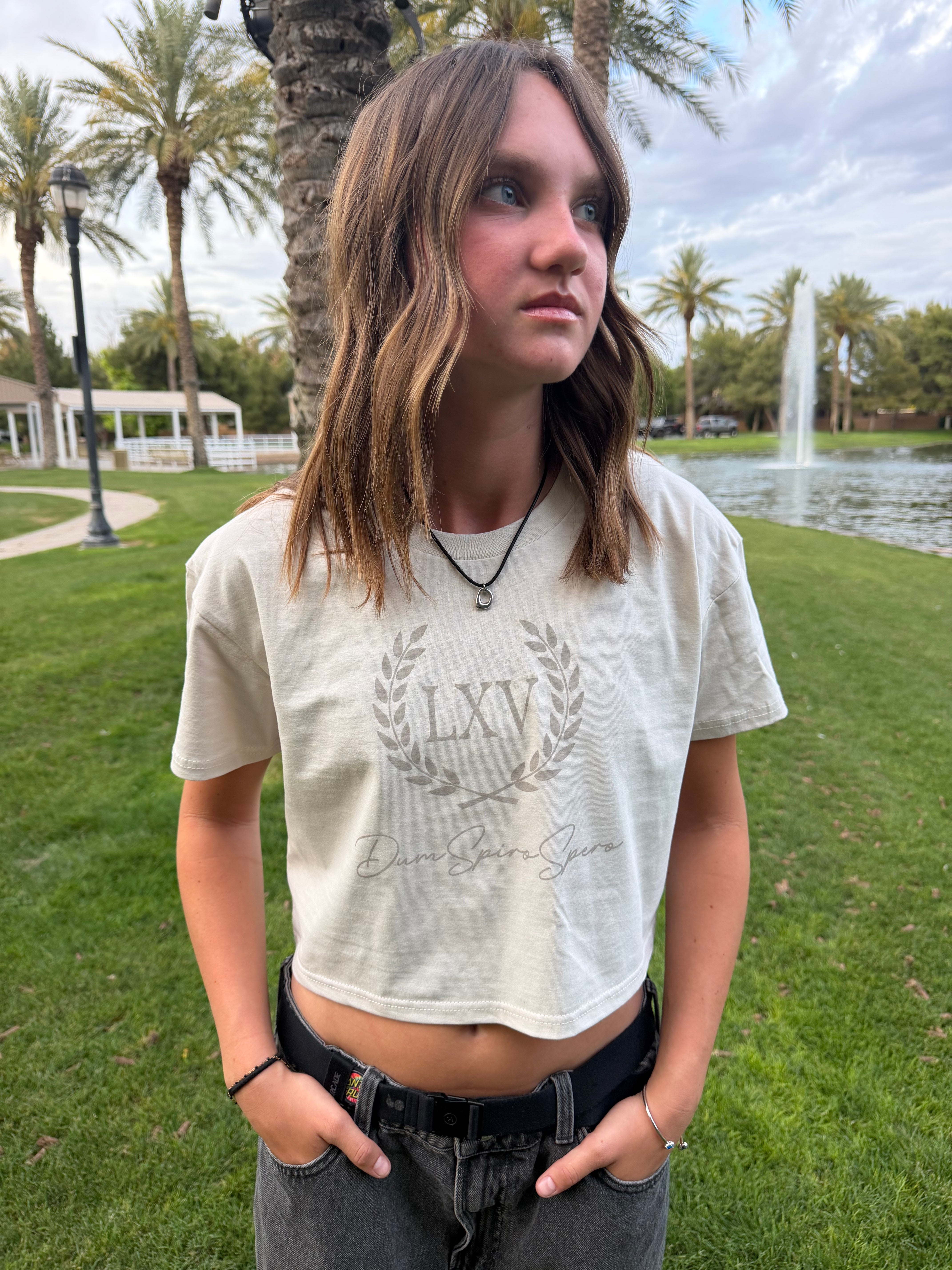 LXV Pledge Relaxed Crop Tee