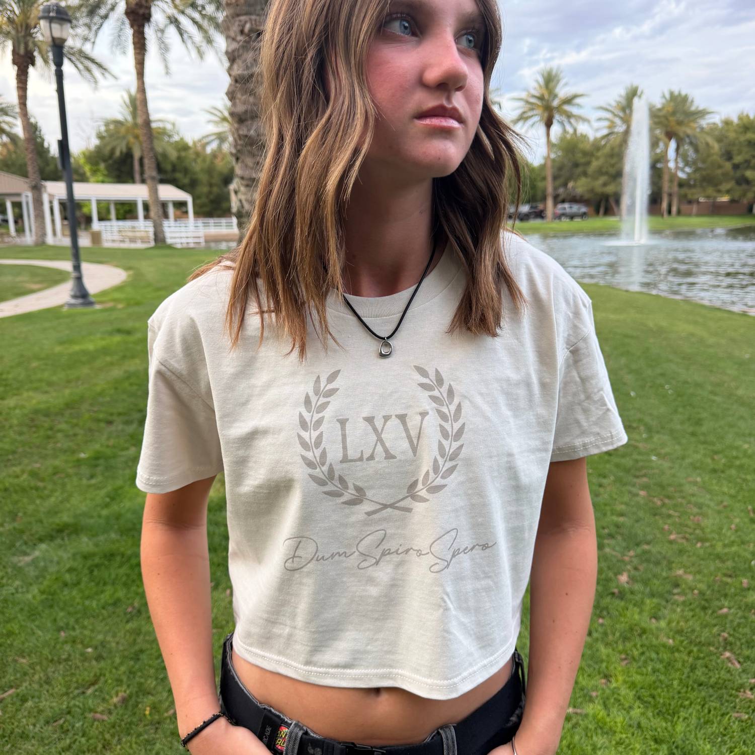 LXV Pledge Relaxed Crop Tee