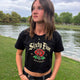 Inked Rose Womens Relaxed Crop Tee